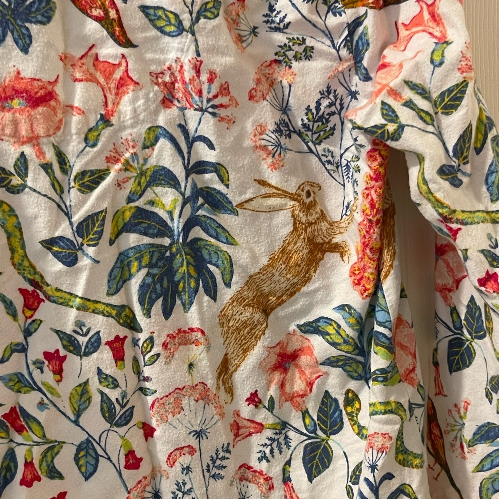 Anthropology X Small flannel Perfect Condition,Animal Print pajamas - Picture 7 of 8